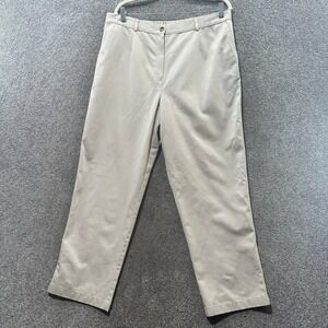 LL Bean Bayside Chino Pants 18P Beige Original Fit Hi Rise Straight Leg Cotton